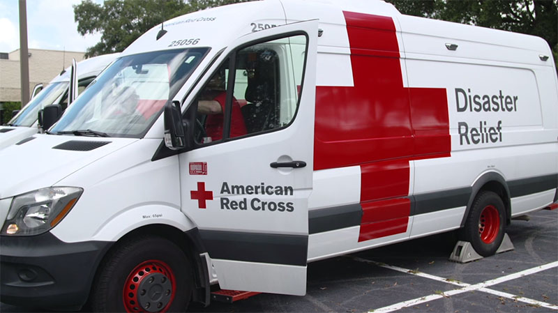 An emergency response vehicle. Photo courtesy of the American Red Cross.