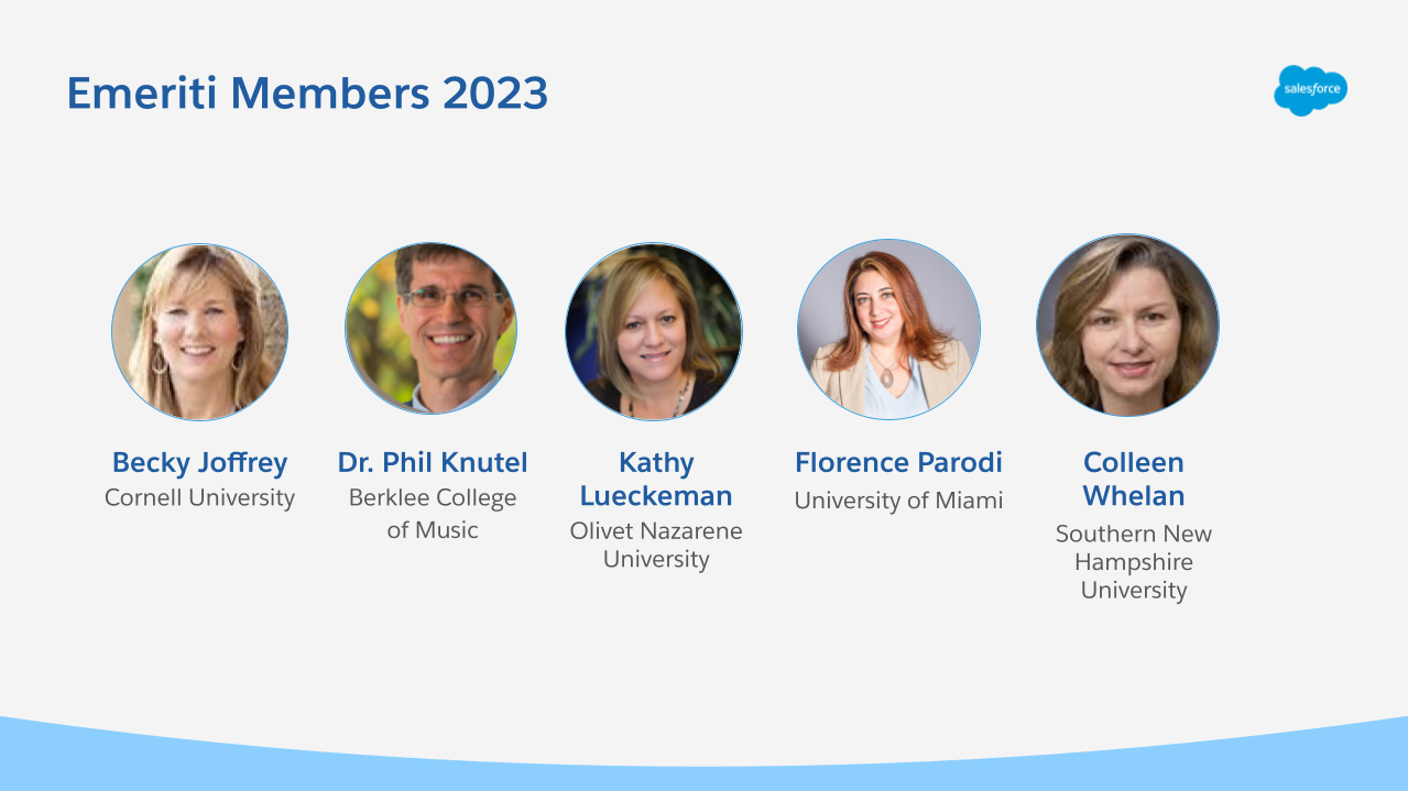 Announcing the 2023 Salesforce America Higher Education Advisory